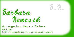 barbara nemcsik business card